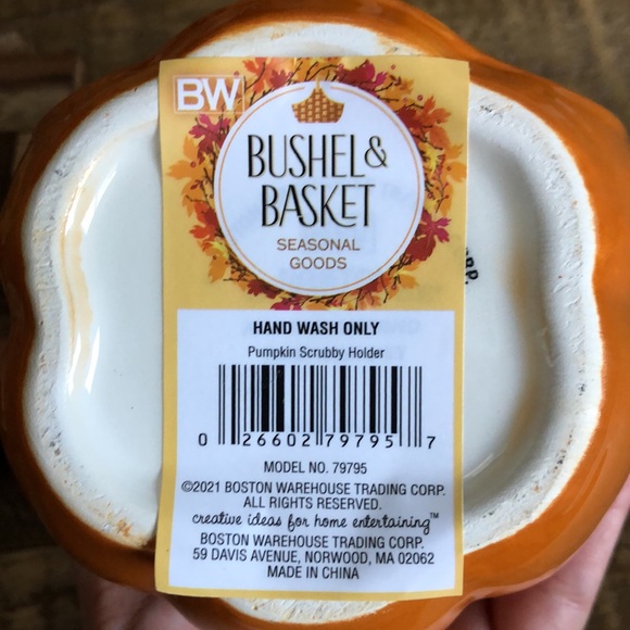 Ceramic Pumpkin Scrubby Holder - Picture 4 of 5